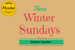what type of poem is those winter sundays