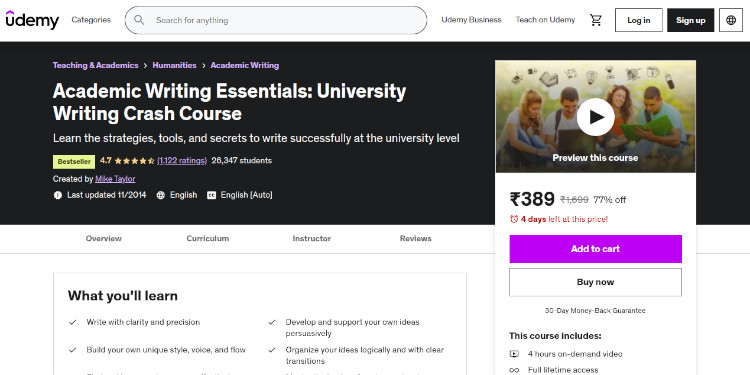 Academic Writing Essentials: University Writing Crash Course