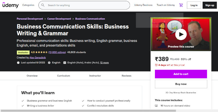 Business Communication Skills: Business Writing & Grammar