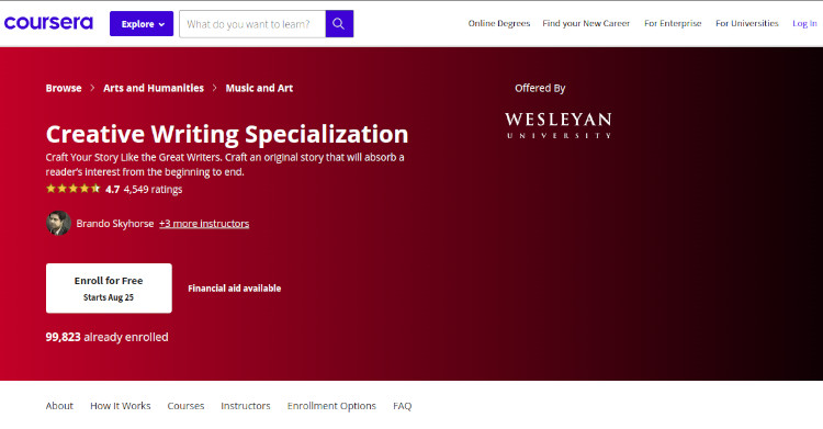 Creative Writing Specialization