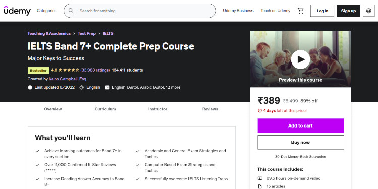 IELTS Band 7+ Complete Prep Course