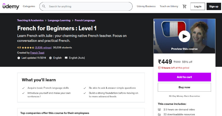 French for Beginners : Level 1
