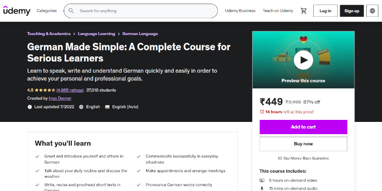 German Made Simple: A Complete Course for Serious Learners