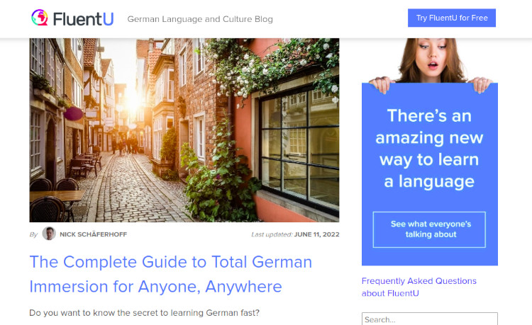 German through Immersive Learning