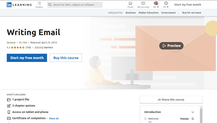 Writing Emails by LinkedInLearning